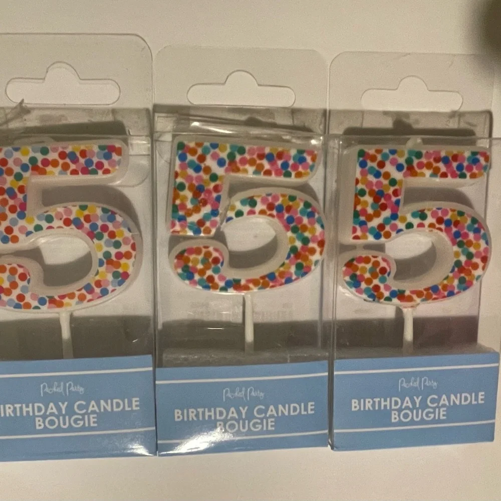 Number 5 Candle